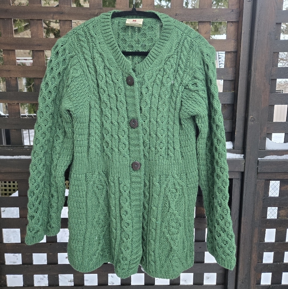 Irish Knit Wool Cardigan